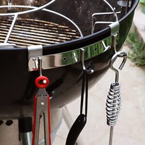 Grill Tool Holder for Weber Stainless Steel Cutlery Fits 22.5" Charcoal Grills, All 304 Stainless Steel