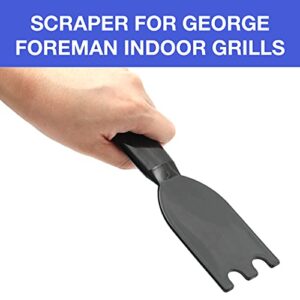 Grill Scraper for George Foreman Indoor Grills & Most Other Indoor Grills with Grooves, Heat-Resistant Grill Spatula