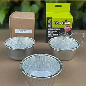 (20 Pack) Grease Cup Foil Liner Compatible with Char-Broil Grills G430-0033-W1 Aluminized Grease Cup and Model 5884694 Universal