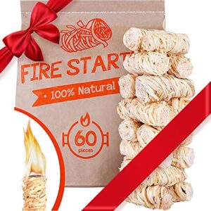 zorestar fire starters kit for campfires – firewood starter for outdoor fire pit – chimney/bbq charcoal starter – camping fire starter accessories – eco firelighters for indoor and outdoor use