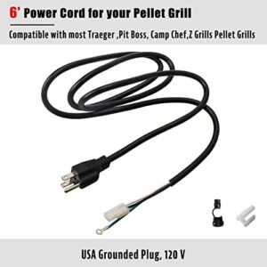 Grill Replacement Parts Kit Induction Fan,Upgraded 2.0 RPM Auger Motor, Fire Burn Pot and Hot Rod Ignitor, Power Cord Compatible with Traeger Pit Boss Z Grills Camp Chef Wood Pellet Grills