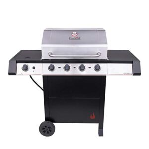 char-broil 463331021 performance tru-infrared 4-burner cart-style liquid propane gas grill, stainless/black