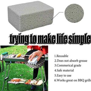 Kelfuoya Elaziy Grill Griddle Cleaning Brick Block Ecological Grill Cleaning Brick De-Scaling Cleaning Stone for Removing Stains BBQ(4 Pack)…