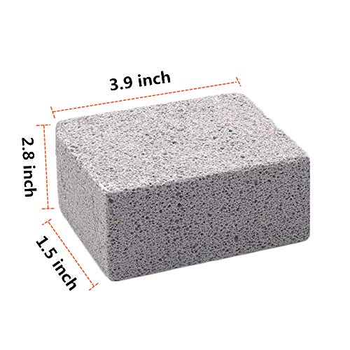 Kelfuoya Elaziy Grill Griddle Cleaning Brick Block Ecological Grill Cleaning Brick De-Scaling Cleaning Stone for Removing Stains BBQ(4 Pack)…