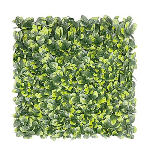 Windscreen4less Artificial Faux Ivy Leaf Decorative Fence Screen 20'' x 20" Boxwood/Milan Leaves Fence Patio Panel, Ficus 8 Pieces