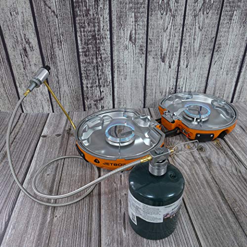 CAMPINGMOON Propane Gas Device Adapter with Extend Hose(41"/105cm), Input: 16oz/1Lb Small Propane Canister, Output: Propane Gas Stove Z22/Z29-105