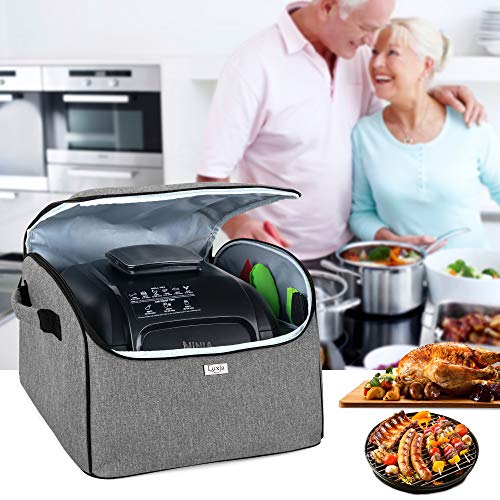 Luxja Cover Compatible with Ninja Foodi Grill (Totally Enclosed with Side Handles), Dust Cover Compatible with Ninja Foodi Grill (AG301, AG302, AG400), Gray