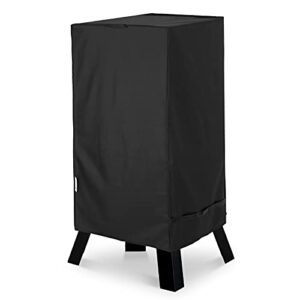 unicook 30 inch electric smoker cover, heavy duty waterproof smoker grill cover, fade and uv resistant square vertical smoker cover, durable and convenient, 18″ w x 17″ d x 33″ h