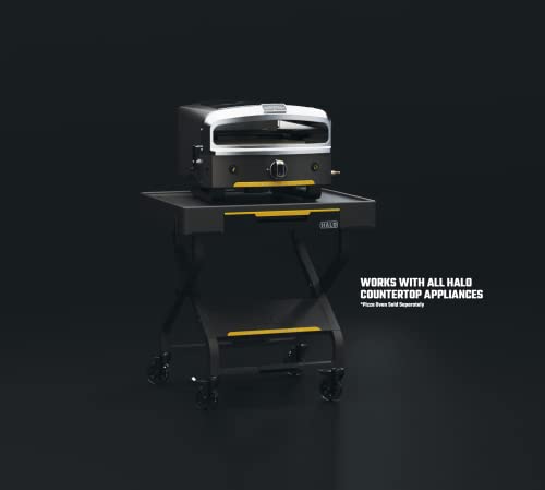 HALO Outdoor Cart | Portable Outdoor Countertop Grill Cart | Drop Down Drawer Storage | Collapsible | Tank Storage