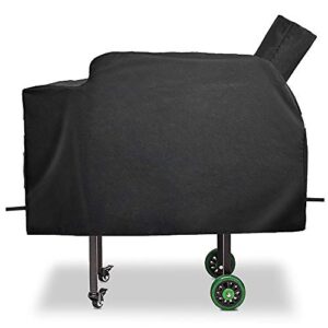 qulimetal db grill cover for green mountain grill daniel boone choice and prime standard grills, anti-uv & waterproof, heavy duty patio bbq grill cover, 53.5 x 19.7 x 25 inches