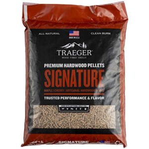 Traeger Grills Signature Blend 100% All-Natural Wood Pellets for Smokers and Pellet Grills, BBQ, Bake, Roast, and Grill, 20 lb. Bag & Grills SPC171 Pork and Poultry Rub with Apple and Honey