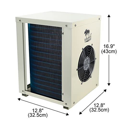 WECIYGG Mini Swimming Pool Heat Pump 12000 BTU for Above Ground Pools, 3.5 kW Electric Pool Heater with Titanium Heat Exchanger, 110V 60Hz, Up to 2000 Gallons