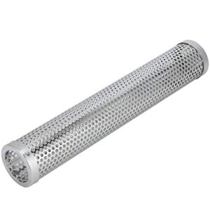 smoker tube, perforated stainless steel portable smoker tube made of 304 stainless steel density diffusion holes for electric gas charcoal grill smokers