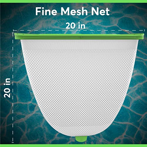 Effortlessly Clean Your Pool with The Skimmie Ms. Frog Large Leaf Rake - 20" Wide Big Mouth Pool Skimmer Net for Above Ground and In Ground Pools, Spa Hot Tubs, and Ponds