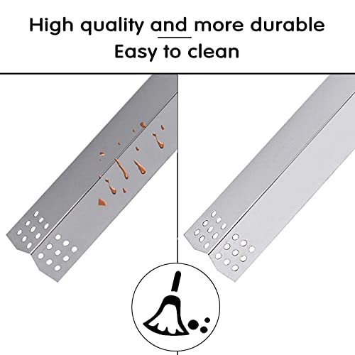 Hisencn Replacement Parts for Master Forge 1010037 Gas Grill Models, Stainless Steel Burners, Stainless Heat Plates Tent Shield and Cooking Grids Grill Grate Repair Kit