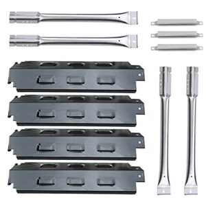 Adviace Repair Kit Replacement for Charbroil 461442114, 463441514, 463440109 Grill, Porcelain Steel 14 5/8" Heat Shield Plate, Stainless Steel 14 3/8" Grill Tube Burner,7 1/4" Carryover Tubes