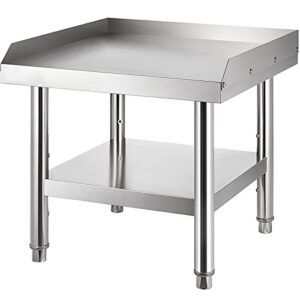 vevor stainless steel equipment grill stand, 24 x 24 x 24 inches stainless table, grill stand table with adjustable storage undershelf, equipment stand grill table for hotel, home, restaurant kitchen