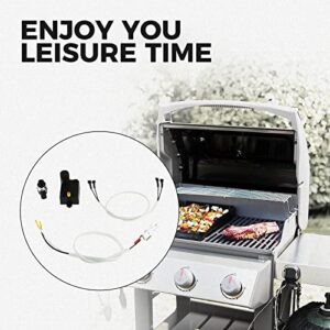 MOOTVGOO 7642 Grill Igniter, BBQ Electronic Igniter Kit Replacement for Weber Spirit E210, S210, Spirit E310, Spirit S310 Gas Grill Models with Up Front Controls