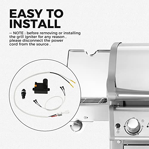 MOOTVGOO 7642 Grill Igniter, BBQ Electronic Igniter Kit Replacement for Weber Spirit E210, S210, Spirit E310, Spirit S310 Gas Grill Models with Up Front Controls