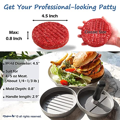 YoCosii Hamburger Press Patty Maker with 100 Free Patty Papers，Non Stick Burger Patty Maker Mold