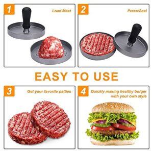 YoCosii Hamburger Press Patty Maker with 100 Free Patty Papers，Non Stick Burger Patty Maker Mold