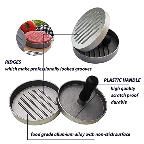 YoCosii Hamburger Press Patty Maker with 100 Free Patty Papers，Non Stick Burger Patty Maker Mold