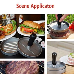 YoCosii Hamburger Press Patty Maker with 100 Free Patty Papers，Non Stick Burger Patty Maker Mold