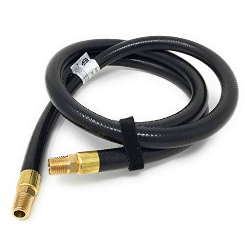 5' Feet High Pressure Gas Hose Pressure Washer Hose Air Hose Assembly [3285] 1/4 MNPT Brass Coupling Male Connector Fittings for LP Gas Tanks RV BBQ Heaters Air Compressor