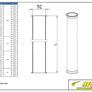 HFS(R) 4" Sanitary Tri Clamp Spool 12" Length Stainless Steel 304 Round Tubing