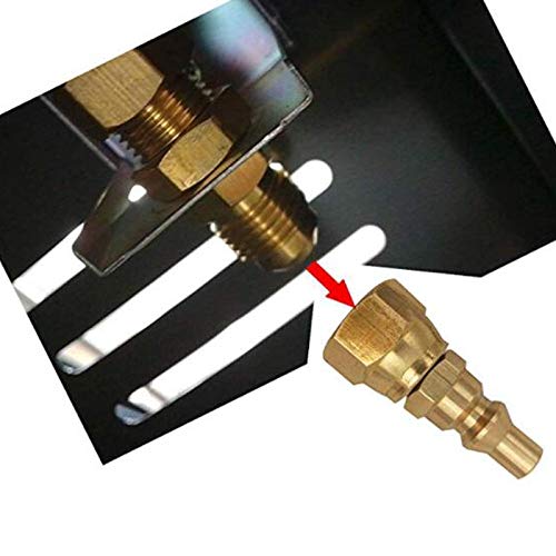 Meter Star New Propane Gas BBQ Grill, Heater Appliance 1/4" Quick Key to Hook Up Your Low Pressure RV's Quick-Connect