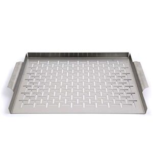 Yukon Glory YG-719 Premium Large Stainless Steel Pan Topper Tray for Outdoor Grill - Perfect for Veggie Grilling,BBQ and More - Great Grilling Accessories and Grilling Gifts