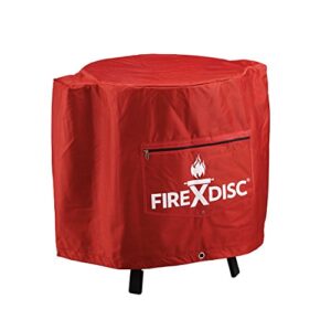 firedisc universal cover | protector for propane cooker | heavy duty waterproof cover for outdoor cooker | cover for grill | weatherproof gas grill cover | 11.97 x 10.67 x 2.56 inches | red