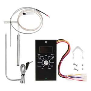 replacement for pit boss pellet grills digital temperature control panel kit, with thermostat controller board, temperature probe, hot rod ignition meat probe