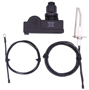 meter star fire pit igniter kit, push button ignition kit for fire pit gas burner include 2 outlet igniter and igniter leads and ground wire