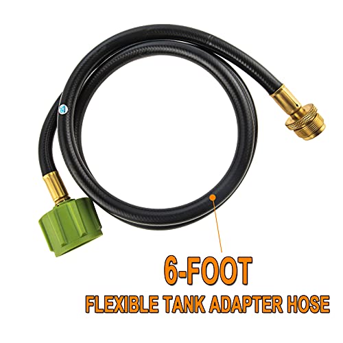 MixRBBQ Adapter Hose 6501 for Weber Baby Q, Weber Q 100, Weber Q 120, Q1200, Weber Q, Weber Q 200, Weber Q 220 Series and Gas Go-Anywhere Grills, 6-Feet, Black