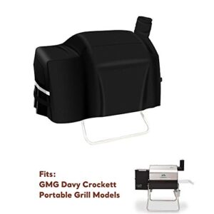 QuliMetal DC Grill Cover for Green Mountain Grills Davy Crockett Grill, Anti-UV & Waterproof, Heavy Duty Patio BBQ Grill Cover