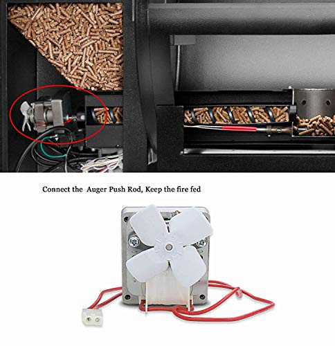 QuliMetal Grill Auger Motor Kit Replacement Parts for Traeger, Pit Boss Wood Pellet Grills & Camp Chef Smokers (Except PTG), Upgraded Auger Motor, 110V 60Hz 2 Pole