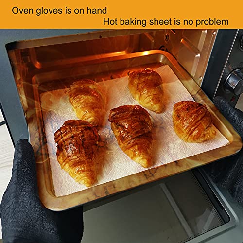 Turkey Fryer BBQ Gloves Heat Resistant Cooking Grilling Glove 14 inches, 932°F Heat Proof Oven/Smoker/Barbecue Gloves for Handling Heat Food on Your Fryer/Waterproof/Fireproof