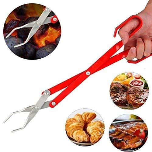 LinaLife 16.5" Aluminum Scissor Tongs Grill Tongs for Camping, BBQ Tongs, Long Reach Lightweight Sturdy Barbecue Tong Durable Never Rust use Charcoal Meat Steak Oven Lifetime Satisfaction Guarantee