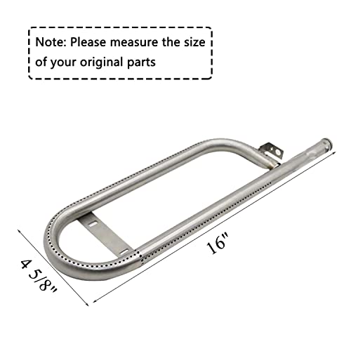 Criditpid Grill Replacement Parts for Master Forge MFA350CNP, MFA350BNP, Porcelain Steel Heat Plate Shield Burner Cover, Stainless Burner Tube Replacement for Dyna-Glo DGP350NP, 101-03005.