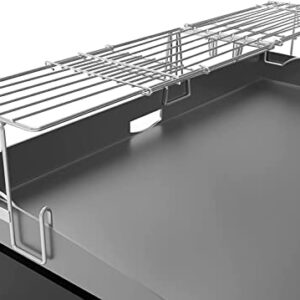 Universal Griddle Warming Rack Adjustable for Blackstone 17" 22" 28" 36" Griddles Accessories, for Royal Gourmet, Cuisinart, Pit Boss, Camp Chef & Most 17''~ 36'' Griddles, Stainless Steel BBQ Rack