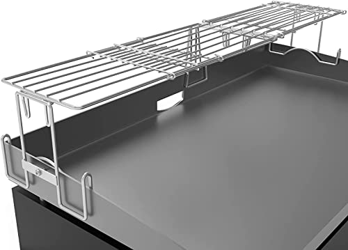 Universal Griddle Warming Rack Adjustable for Blackstone 17" 22" 28" 36" Griddles Accessories, for Royal Gourmet, Cuisinart, Pit Boss, Camp Chef & Most 17''~ 36'' Griddles, Stainless Steel BBQ Rack