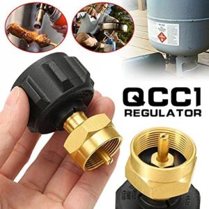 ANPTGHT Propane Refill Adapter, LP Gas Cylinder Tank Coupler Fits QCC1 / Type1 Propane Tank and 1 lb Throwaway Disposable Cylinder Solid Brass QCC1 Regulator Valve, Easy Fill Propane Bottle