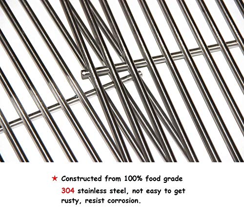 LS'BABQ Stainless Steel Cooking Grid Replacement for Weber Spirit 300 Series, Genesis Silver B/C, Gold B/C, Genesis 1000-3500,Genesis Platinum B & C,Set of 2