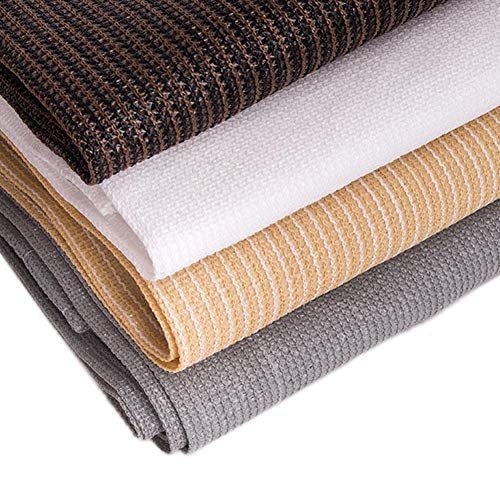 GDMING Shade Cloth with Grommets Sun Mesh Plant Covers Anti-UV Breathable Privacy Screen Patio Garden Furniture Covers, 21 Sizes (Color : Brown, Size : 2X2m)