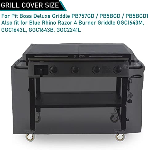 ZJYWSCH Cover for Pit Boss Deluxe 4 Burner PB757GD Griddle, Standard/Deluxe 5 Burner PB5BGD PB5BGD1 Griddle Grill, Waterproof for Blue Rhino Razor Griddle GGC1643