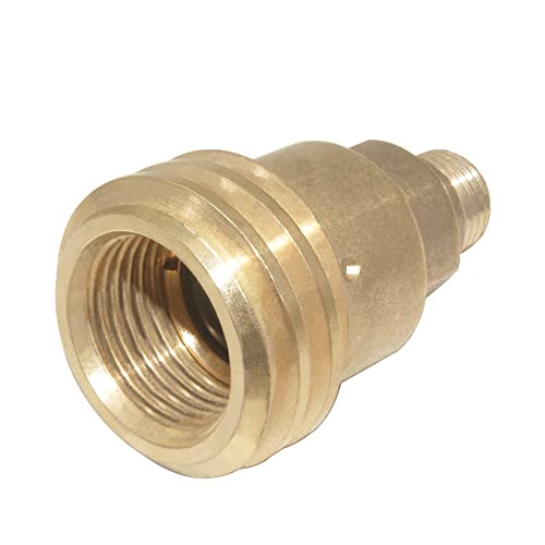 Hooshing QCC1 Nut Propane Gas Fitting Adapter with 1/4 Inch Male Pipe Thread Propane Hose Adapters Quick Connect Fitting