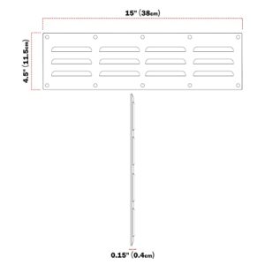 Stanbroil Stainless Steel Venting Panel for Grill Accessory, 15" by 4-1/2"