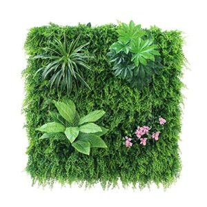 xewneg artificial panels plant outdoor greenery backdrop wall, privacy screen garden wedding decoration (100 × 100cm) (color : c)