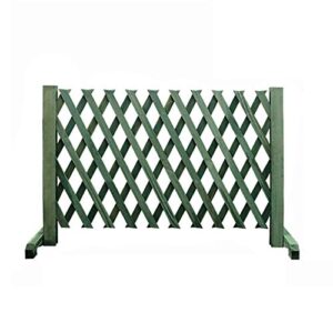 lixiong garden fence wooden expanding fence privacy screen border isolation animal barrier for flowerbeds hotels， 5 size (color : green, size : 80 x 35 cm)